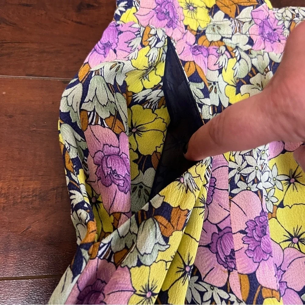 ANTHROPOLOGIE Leifnotes Floral Mini Skirt A-Line Bohemian Size 6